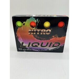 Nitro Liquid Ultimate Distance Performance Golf Balls 12 Pack 1 Dozen : SEALED